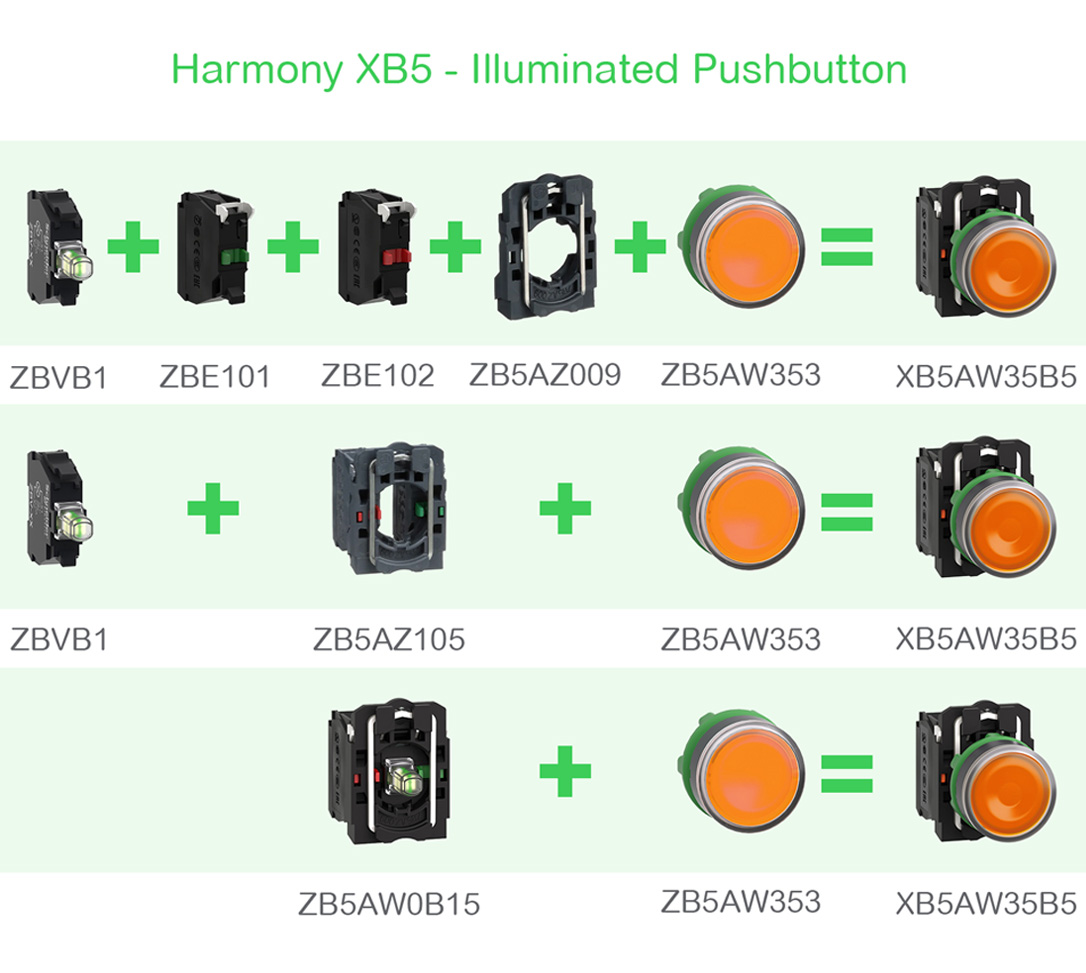xb5 illuminated pushbutton